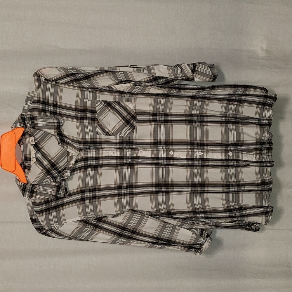 Black and white  button up